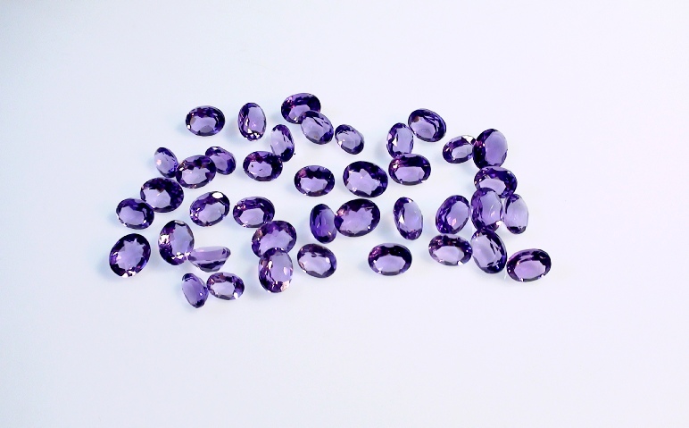 50 caret Faceted Amethyst Gemstone Lot.